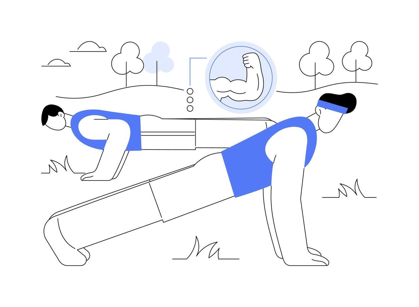 Fitness boot camp isolated cartoon illustrations. vector