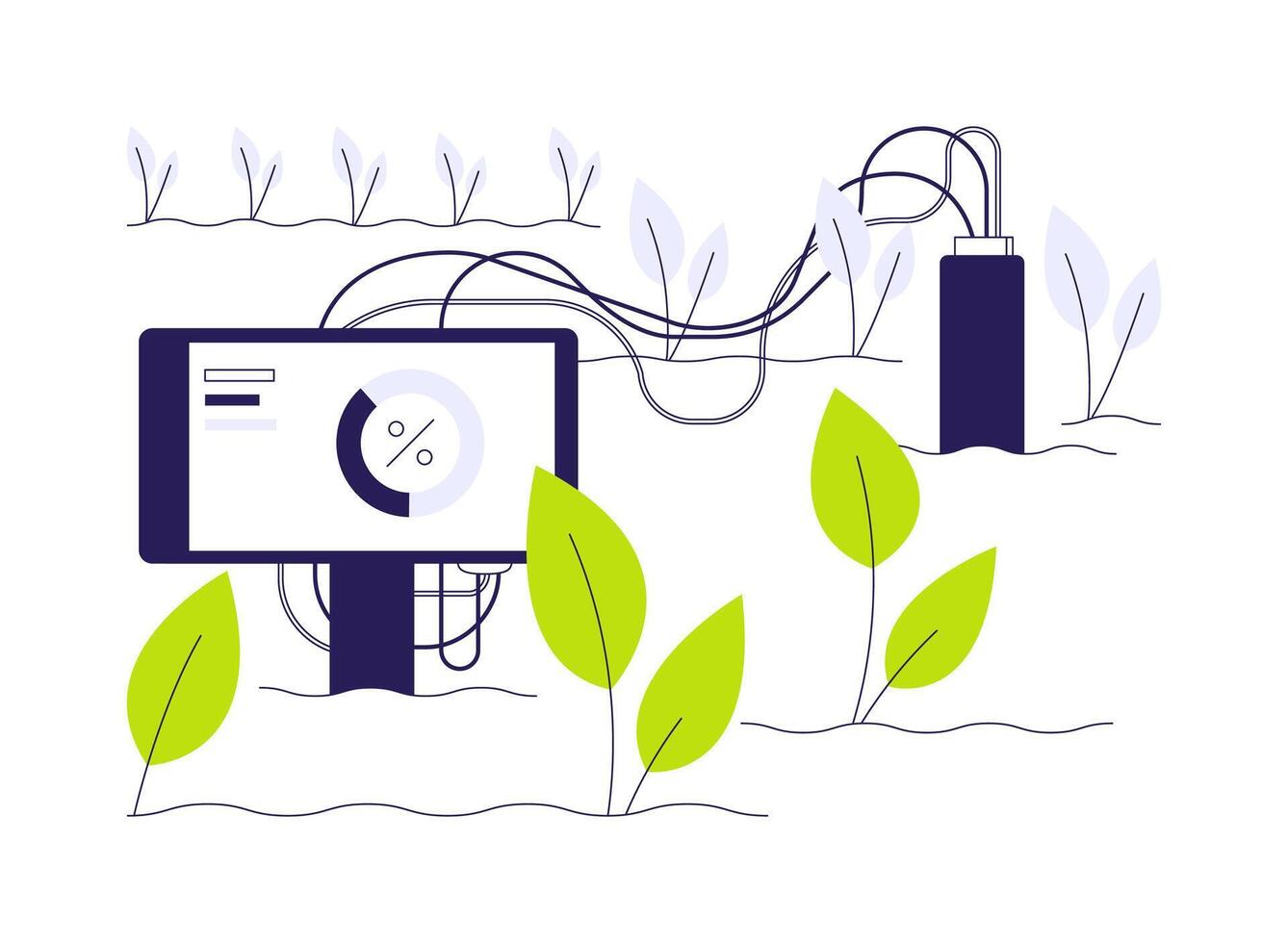 Soil moisture sensor abstract concept illustration. vector