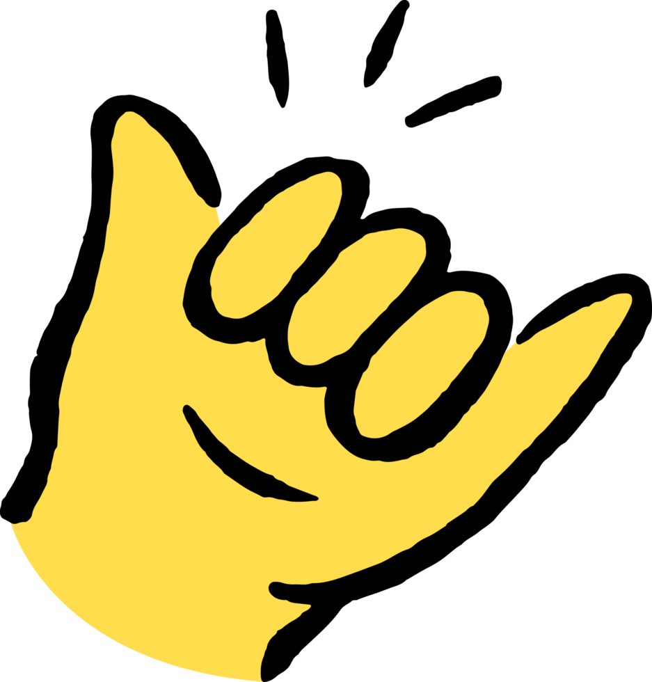Shaka sign emoji sticker png