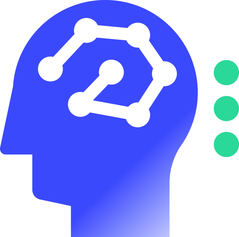 Ai Semiconductor Robot think icons Blue color png