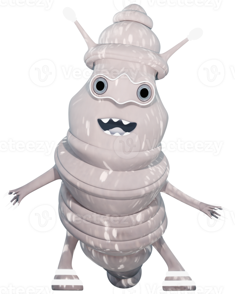 A cartoon character with a big head and a big body png