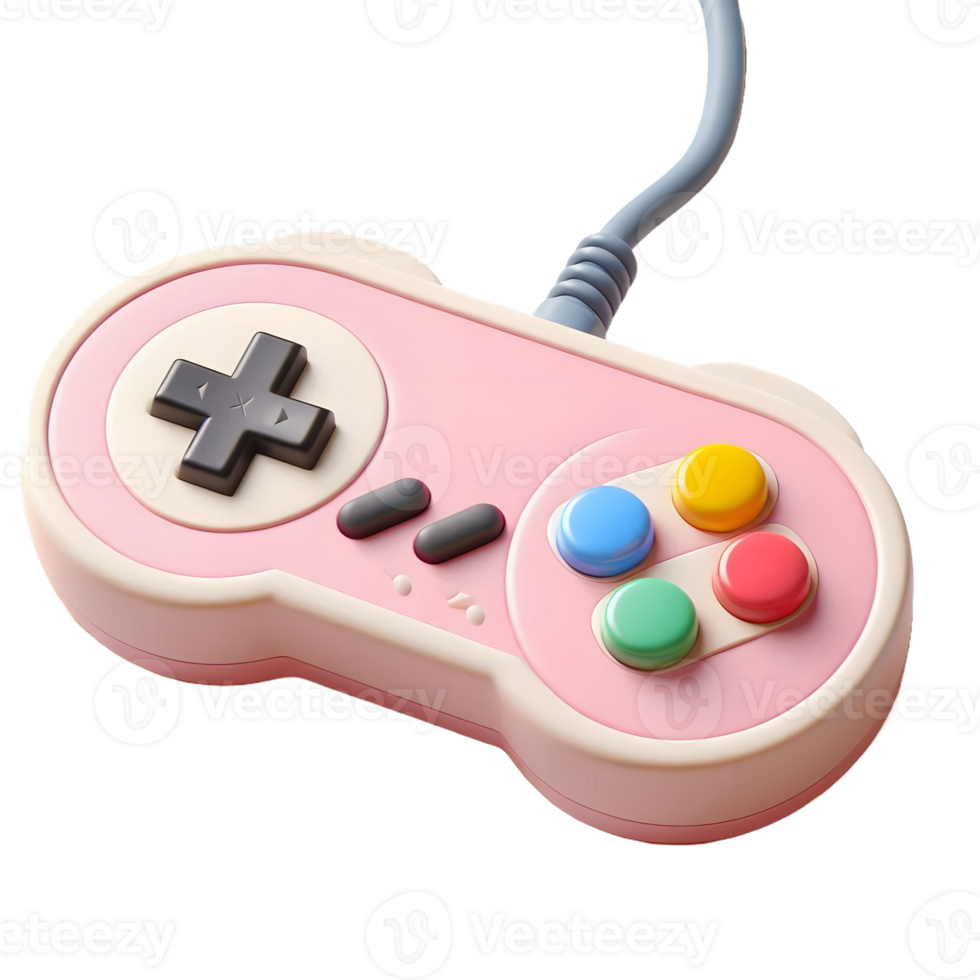 Handheld Game controller or joystick game console gaming concept. 3d rendering png