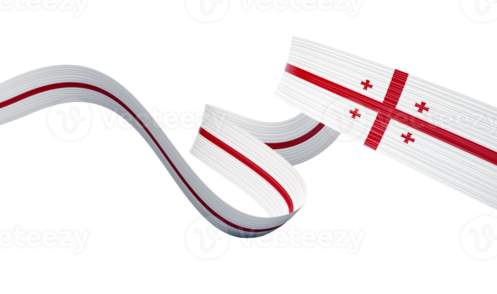 A ribbon with the flag of georgia on it png