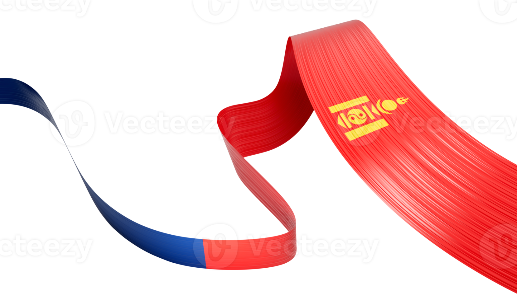 3d Flag Of Mongolia 3d Shiny Waving Ribbon Flag 3d Illustration png