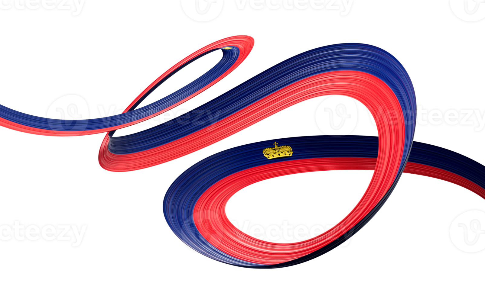 3d Flag Of Liechtenstein 3d Wavy Shiny Liechtenstein Ribbon Flag 3d Illustration png