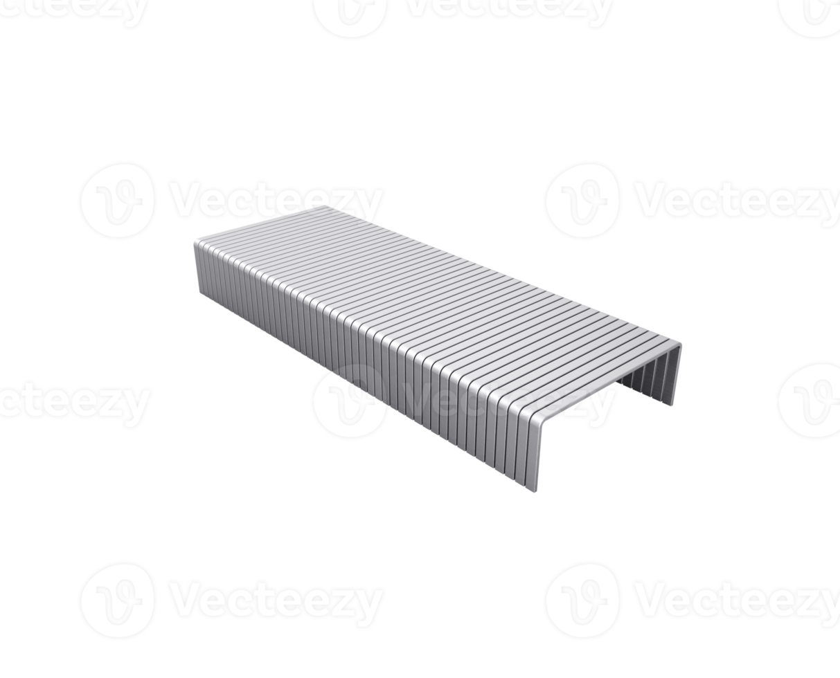 Metal staples for stapler 3d illustration png