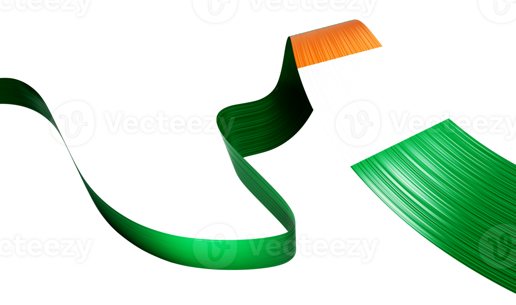 3d Flag Of Ivory Coast 3d Wavy Shiny Ivory Coast Ribbon 3d Illustration png