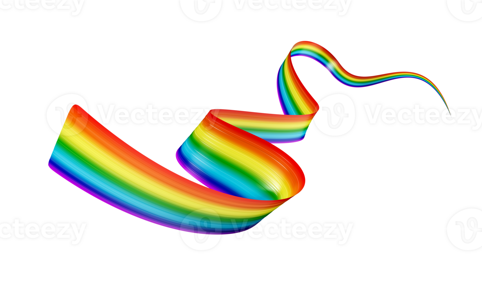 3d Flag Of Rainbow 3d Wavy Shiny Rainbow Ribbon 3d Illustration png