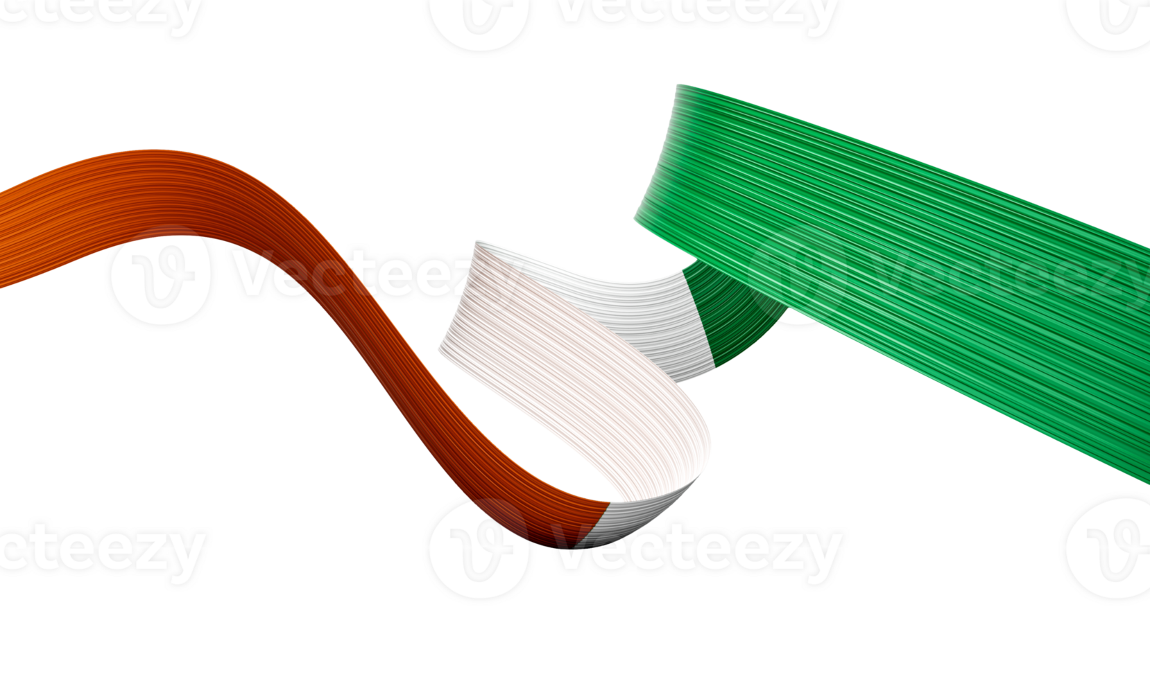 3d Flag Of Ivory Coast 3d Wavy Shiny Ivory Coast Ribbon 3d Illustration png
