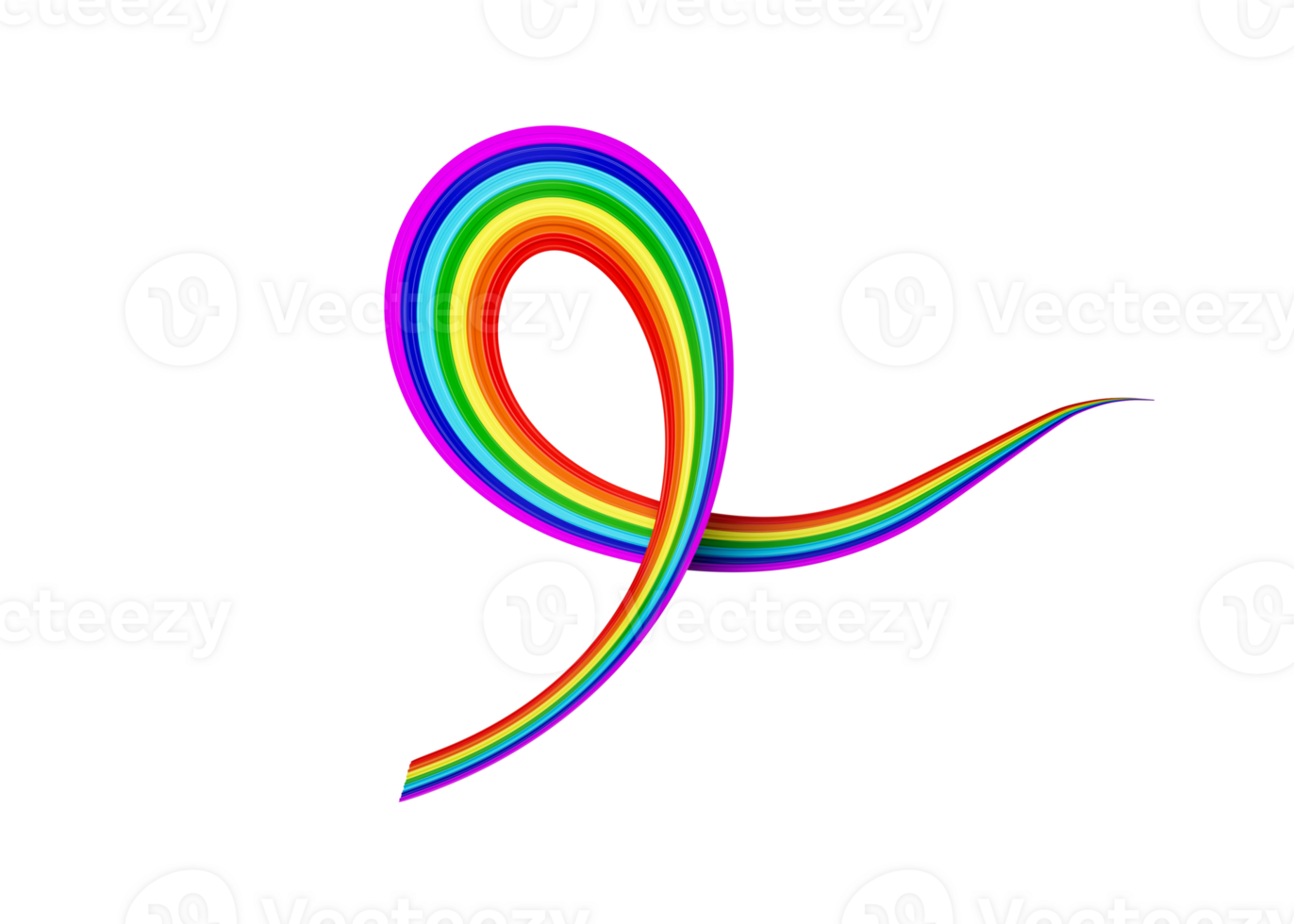 3d Flag Of Rainbow 3d Wavy Shiny Rainbow Ribbon 3d Illustration png