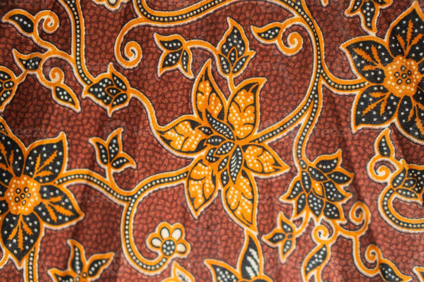 A close up of a colorful pattern on a fabric photo