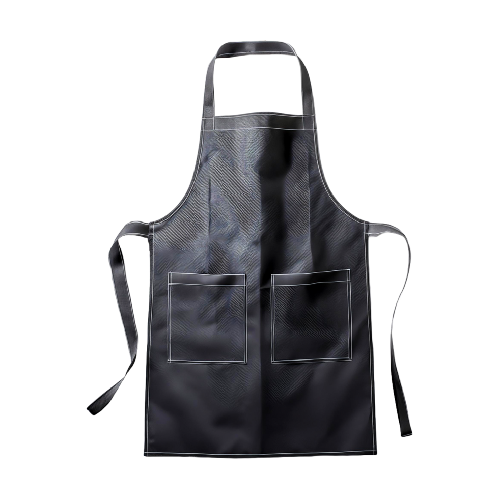 a black apron with a black strap png