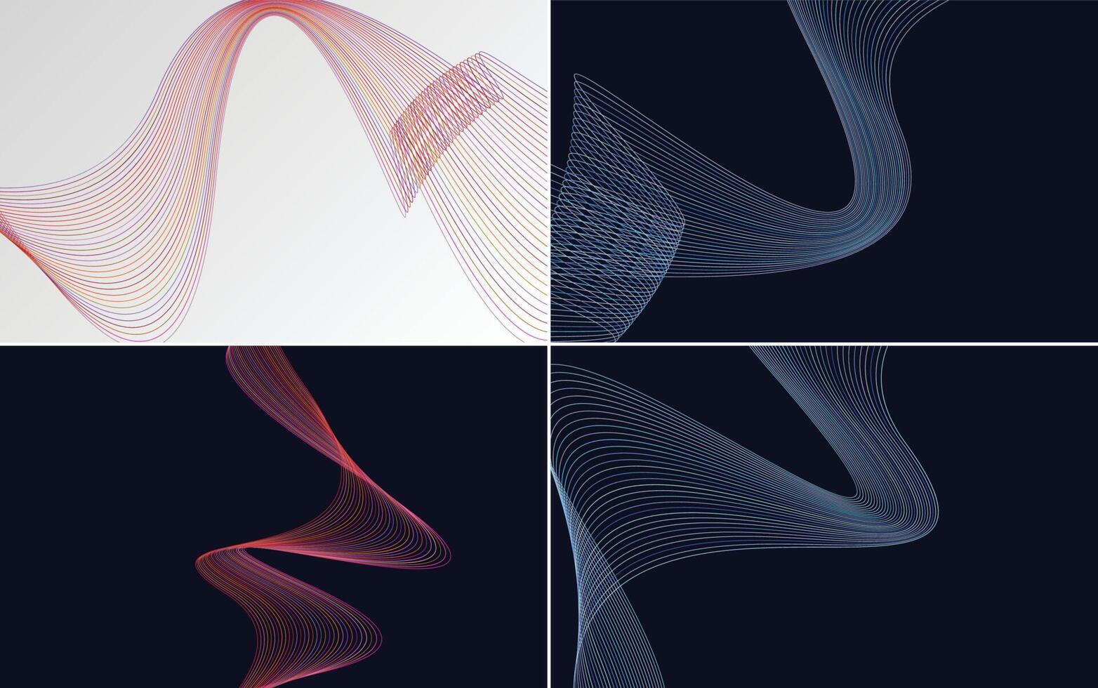 Abstract background with wavy lines vector