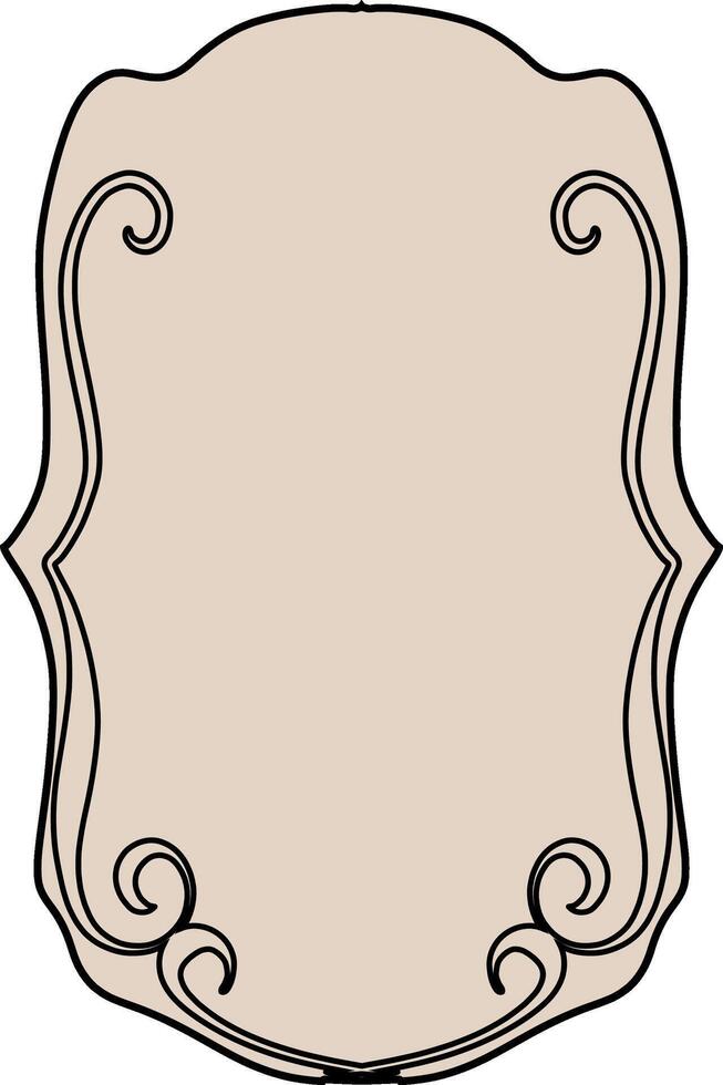 Ornate decorative frame with swirls. vector