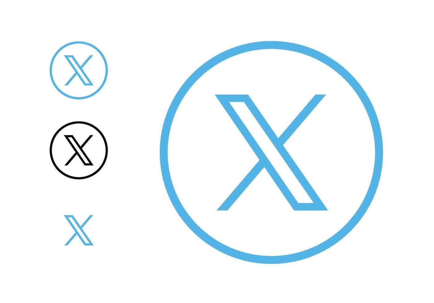Twitter Logo free download, Twitter marker free icon, Twitter X vector