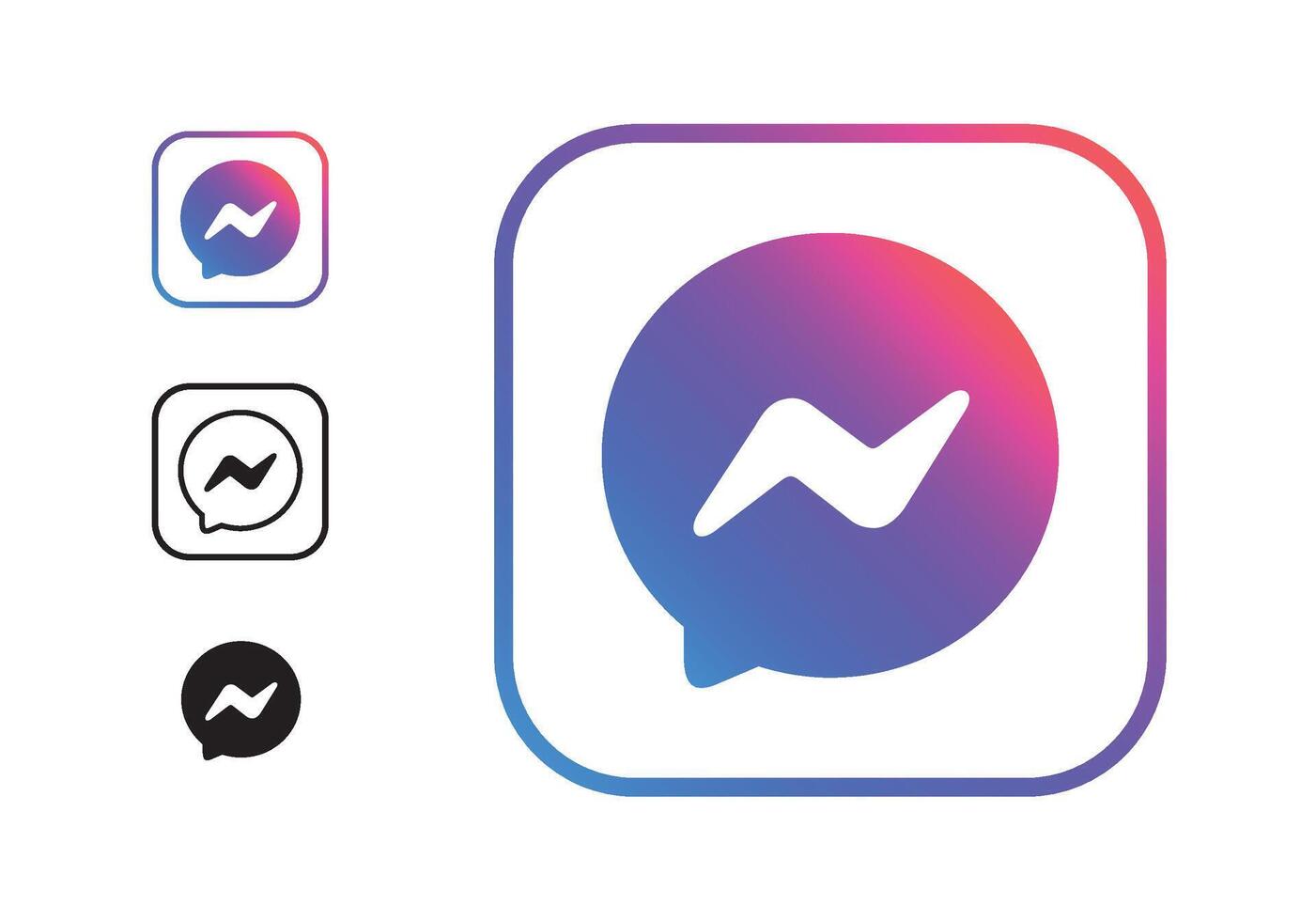 Messenger icon , free Facebook Messenger logo design vector