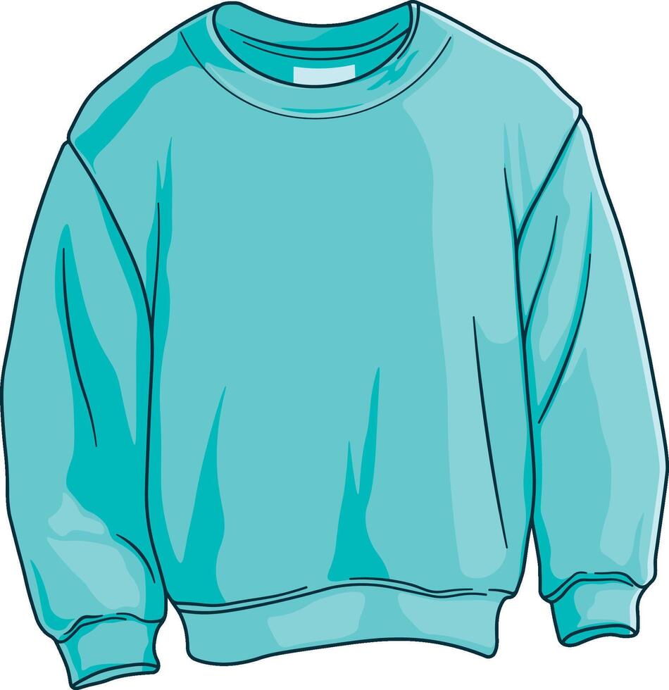 illustration of a sweatshirt or jacket without background vector
