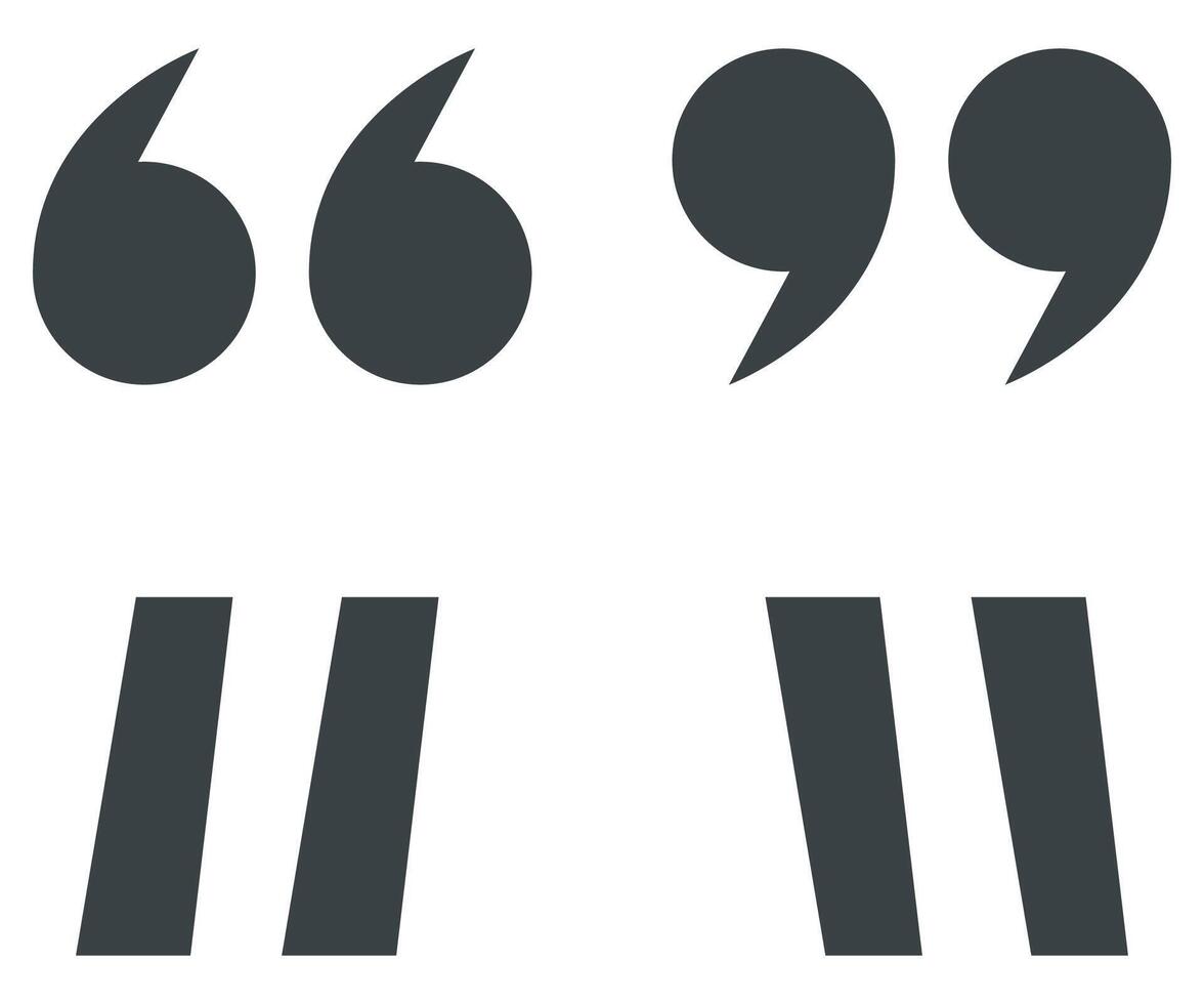 Set of quote mark isolated on white background. vector