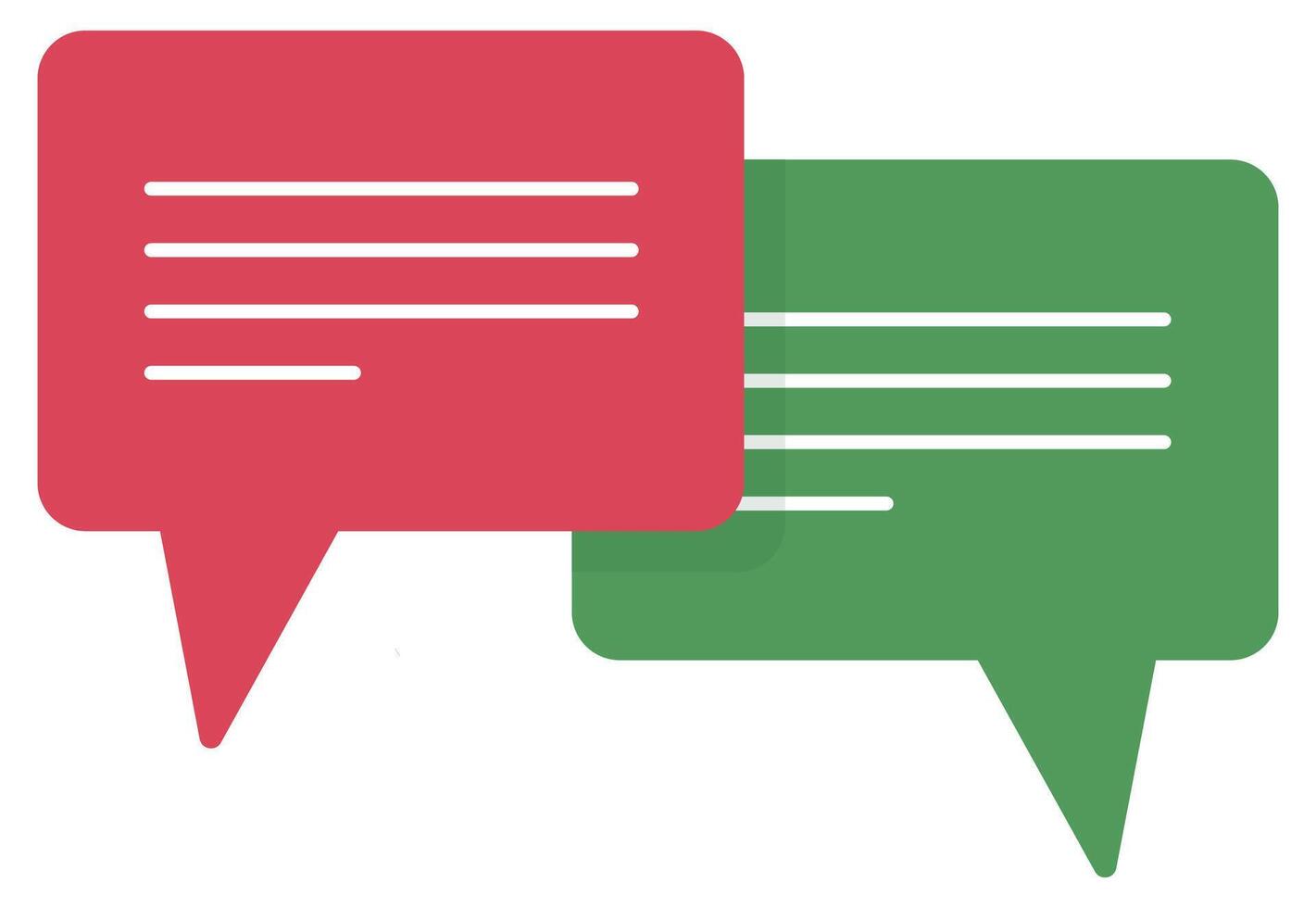 Flat icon of talk bubble speech isolated on white background. vector