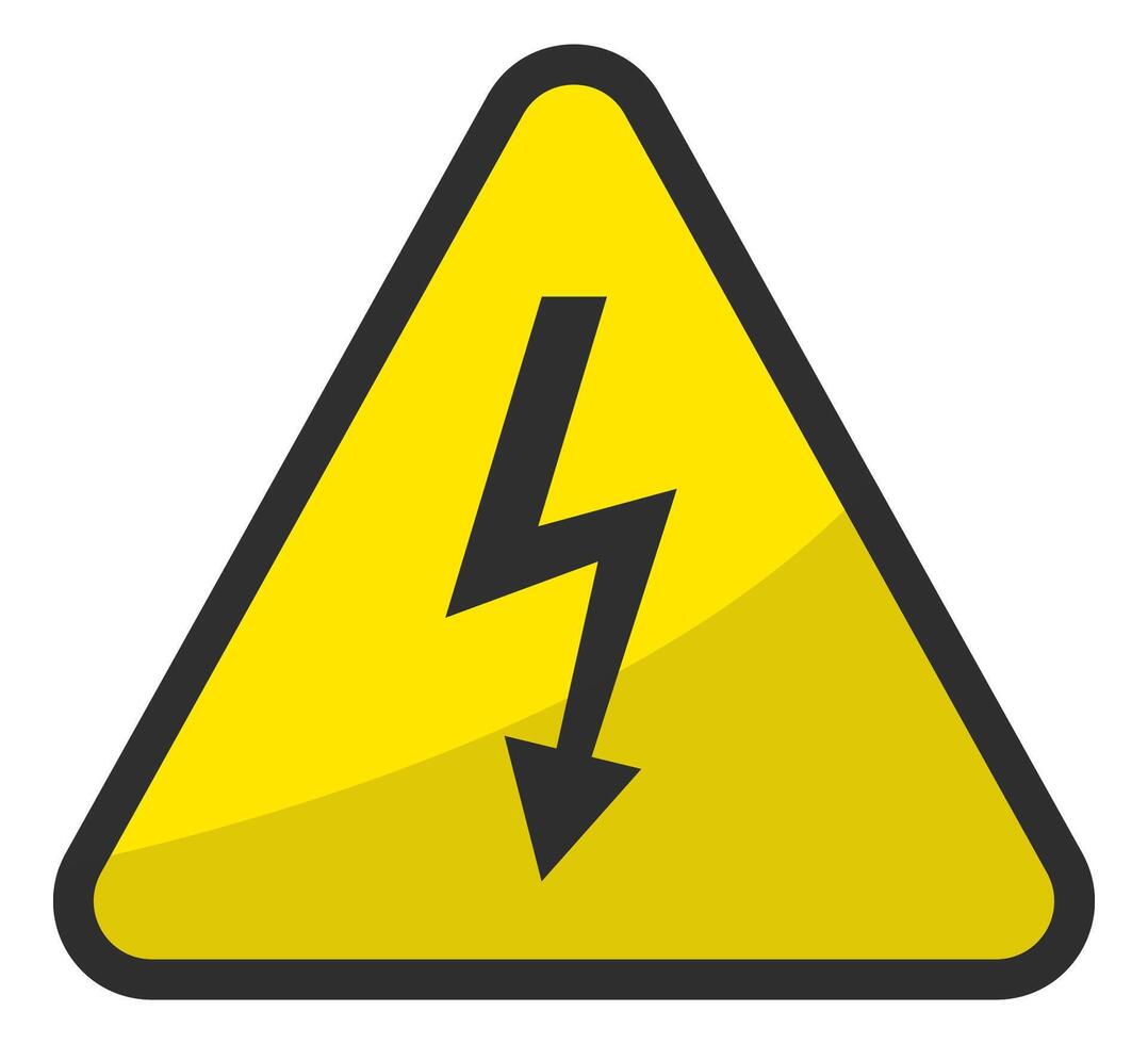 Electrical hazard sign isolated on white background. vector