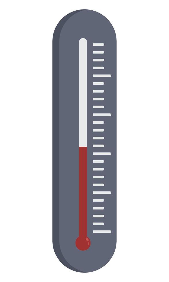 Grey thermometer icon isolated on white background. vector