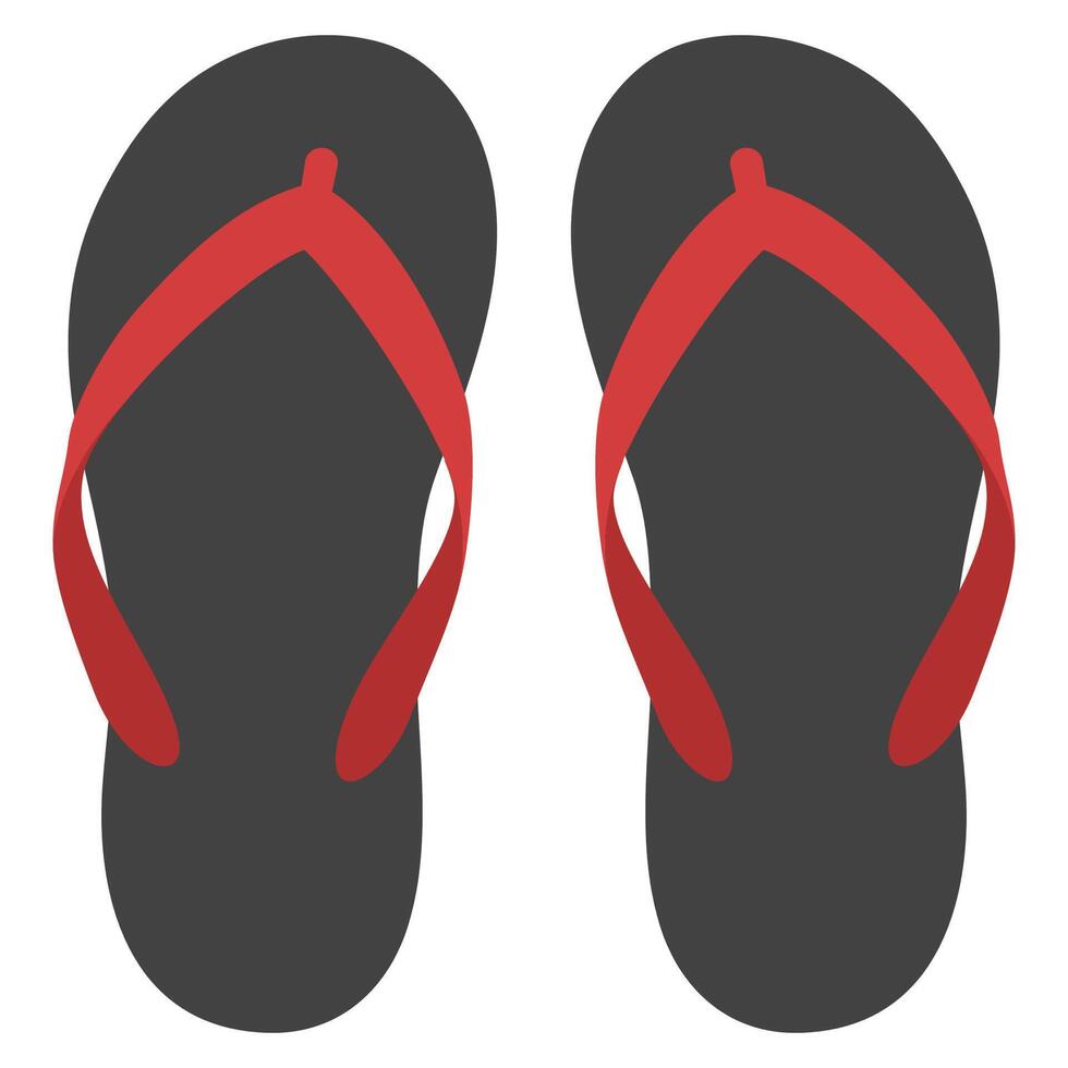 Slipper flat icon isolated on white background. vector