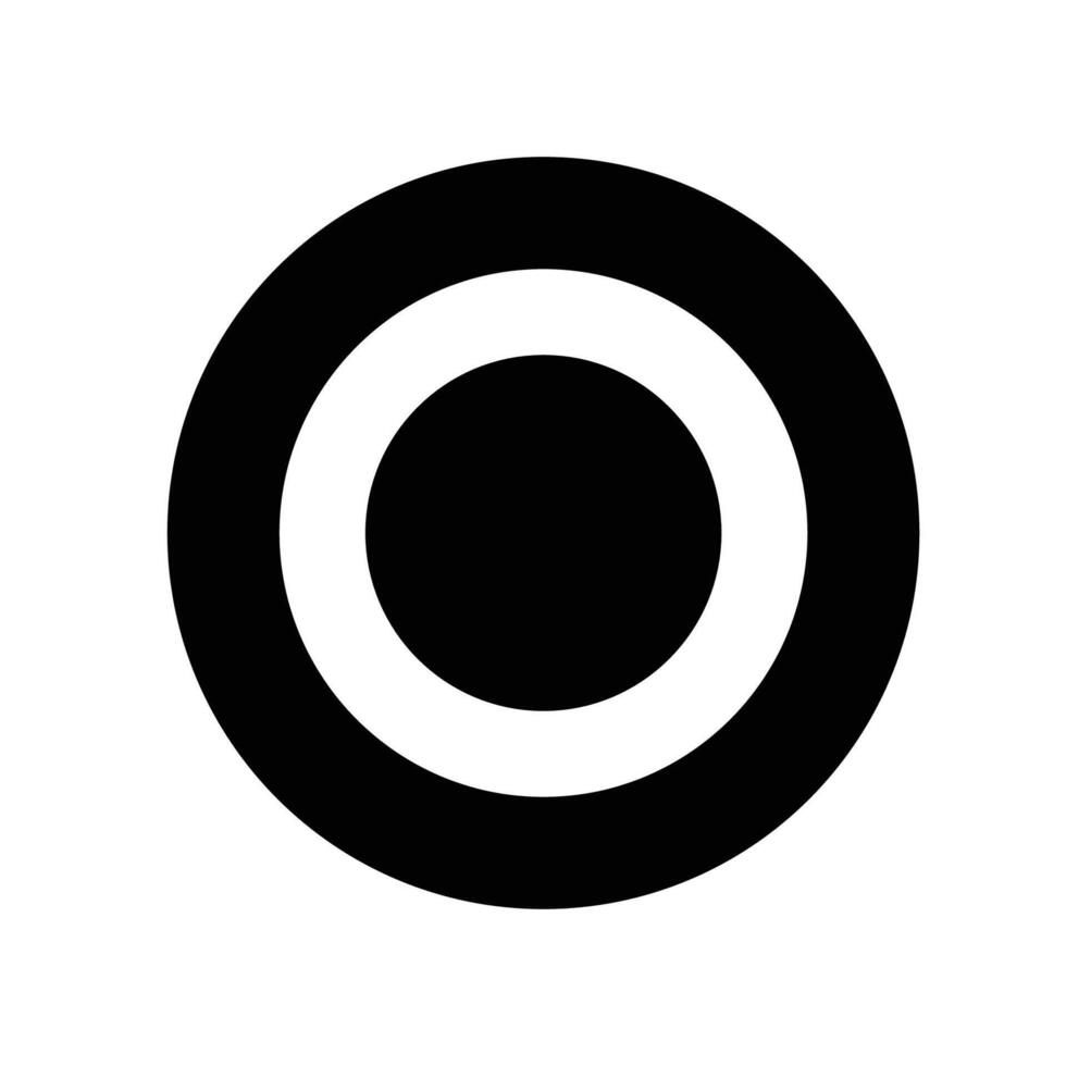 Radio On Button icon vector