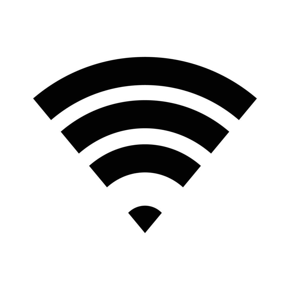 wifi zone flat icon black vector
