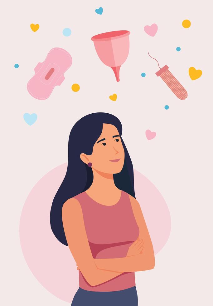 Woman menstruation Hygiene vector