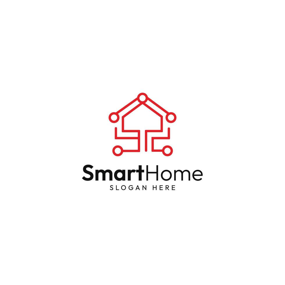 Modern Smart home Logo Design Template vector