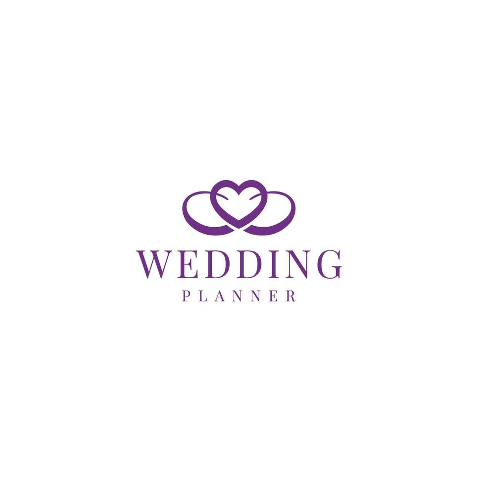 Wedding Planner Logo Design Template vector