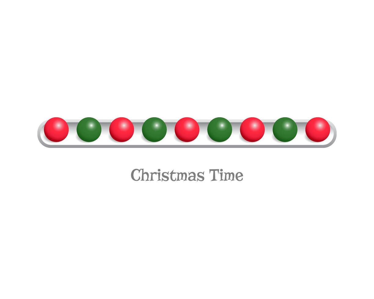 Christmas loading. Web progress bar in ball toy style. Greeting card, web banner, landing page, brochure or poster template. illustration for t-shirt design. vector