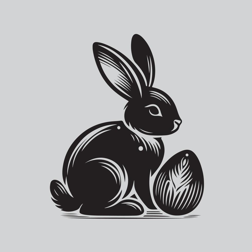 bunny playing ball vector