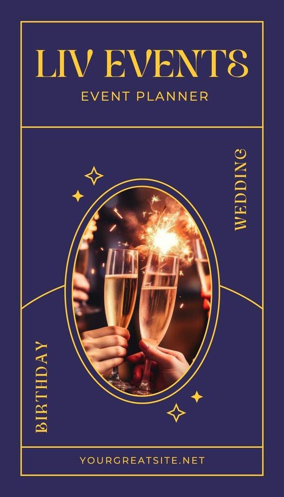 Blue Frasurbane Event Planner Business Card template