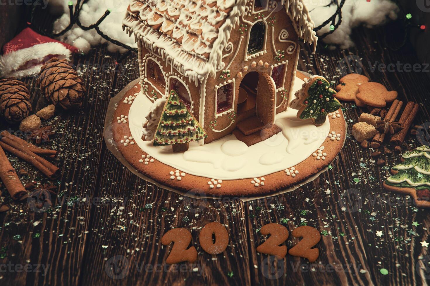 Brown sugar caramel candy cookies with a metal needle photo
