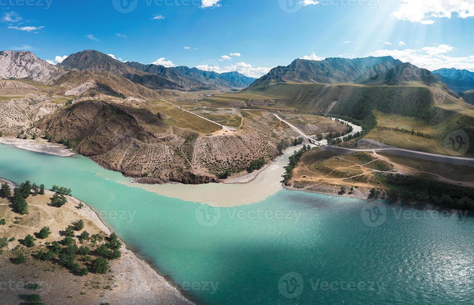 The confluence of two rivers photo