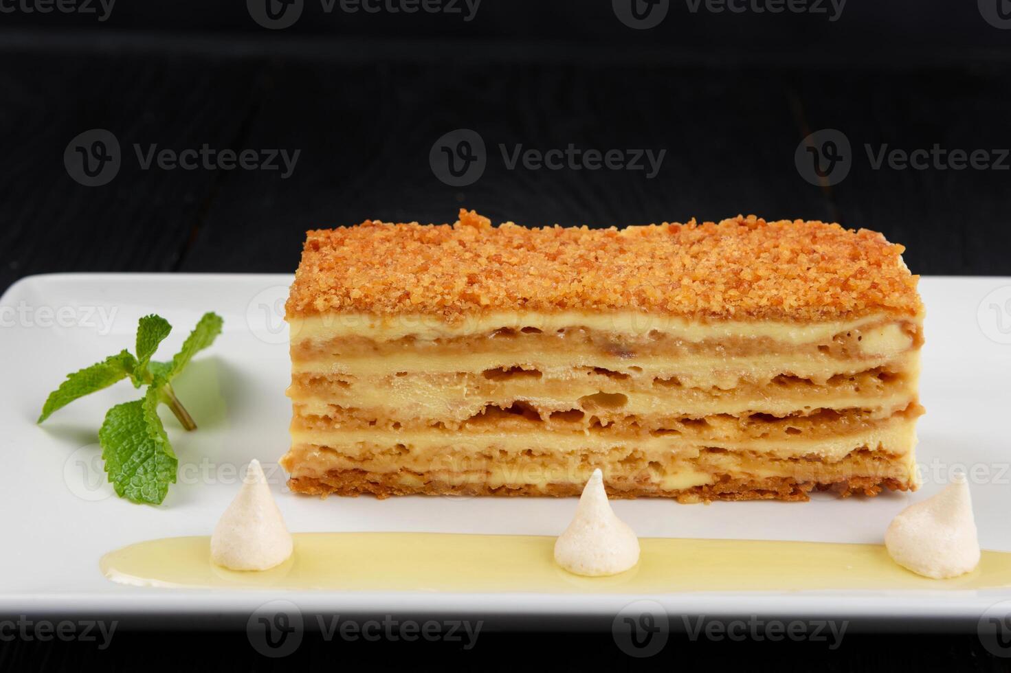 Esterhazy Torte on plate photo