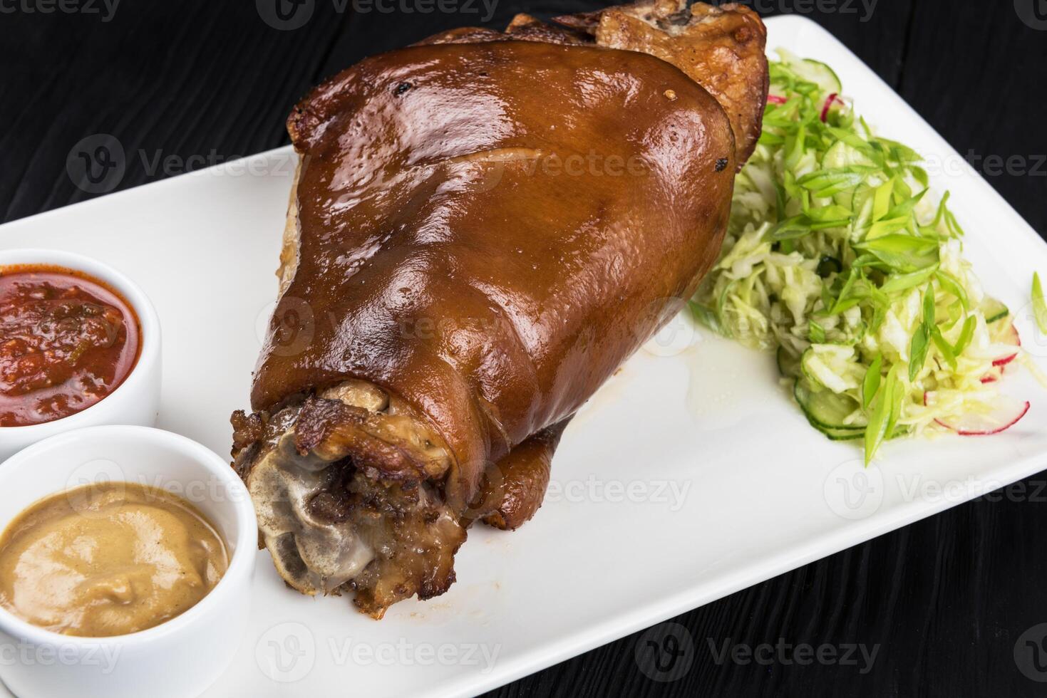 Roast Pork Knuckle. photo