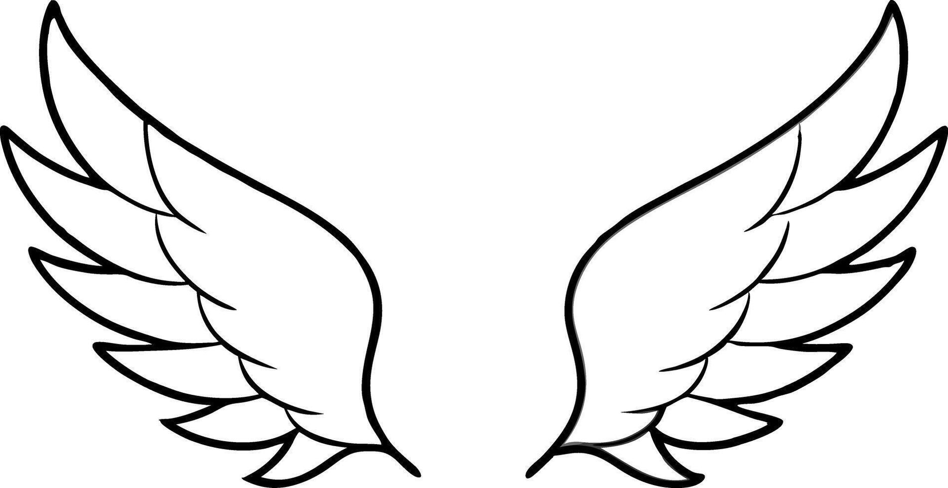 Angel wings coloring pages 50209170 - Angel Wings Coloring Pages Vector 
