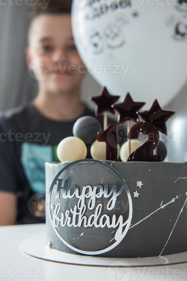 Happy birthday celebrating photo