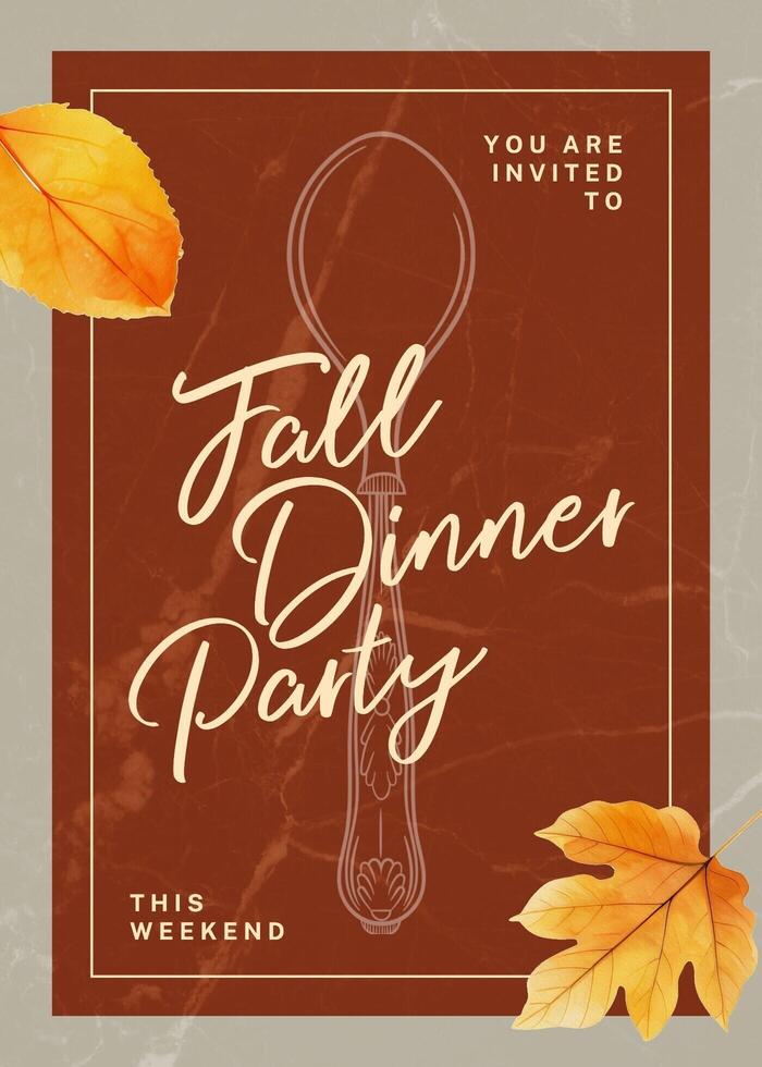 Fall Dinner Party Invitation Template
