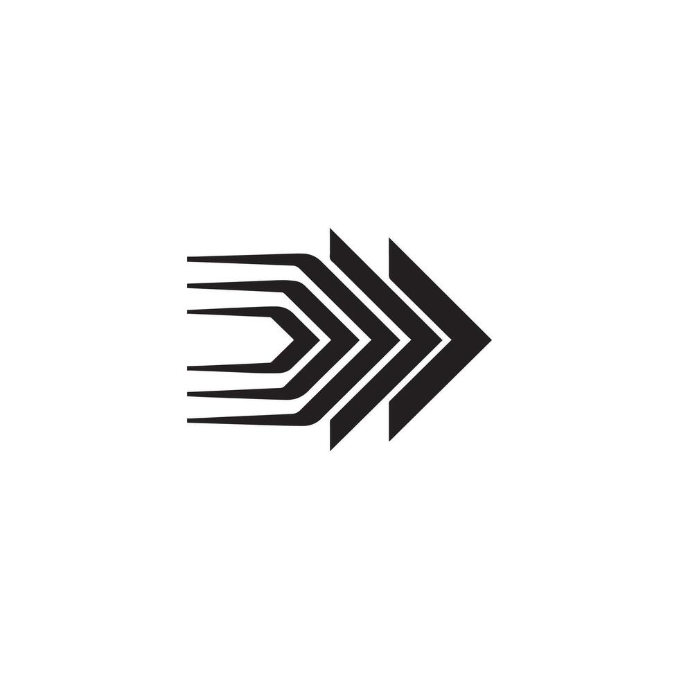 A black and white logo with arrows vector