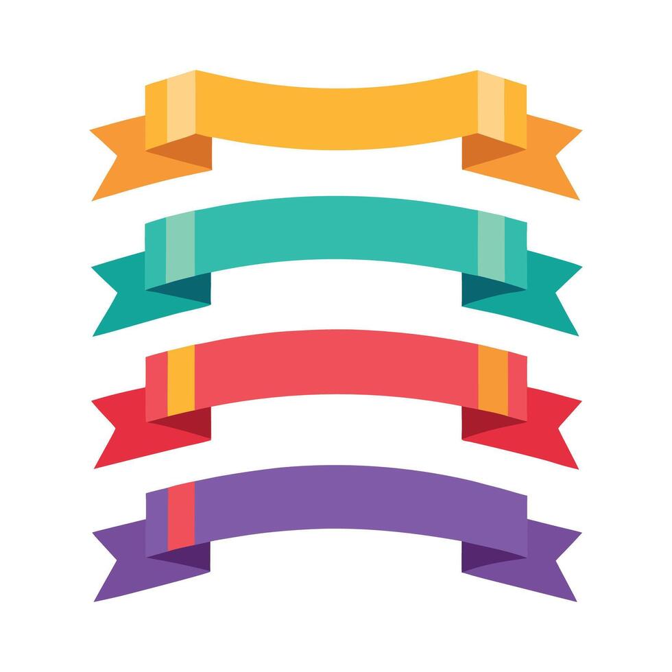 Elegant Ribbon Icons Collection vector