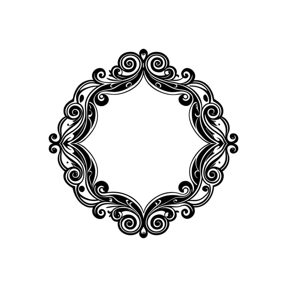 Decorative Scrollwork Frame Accents vector