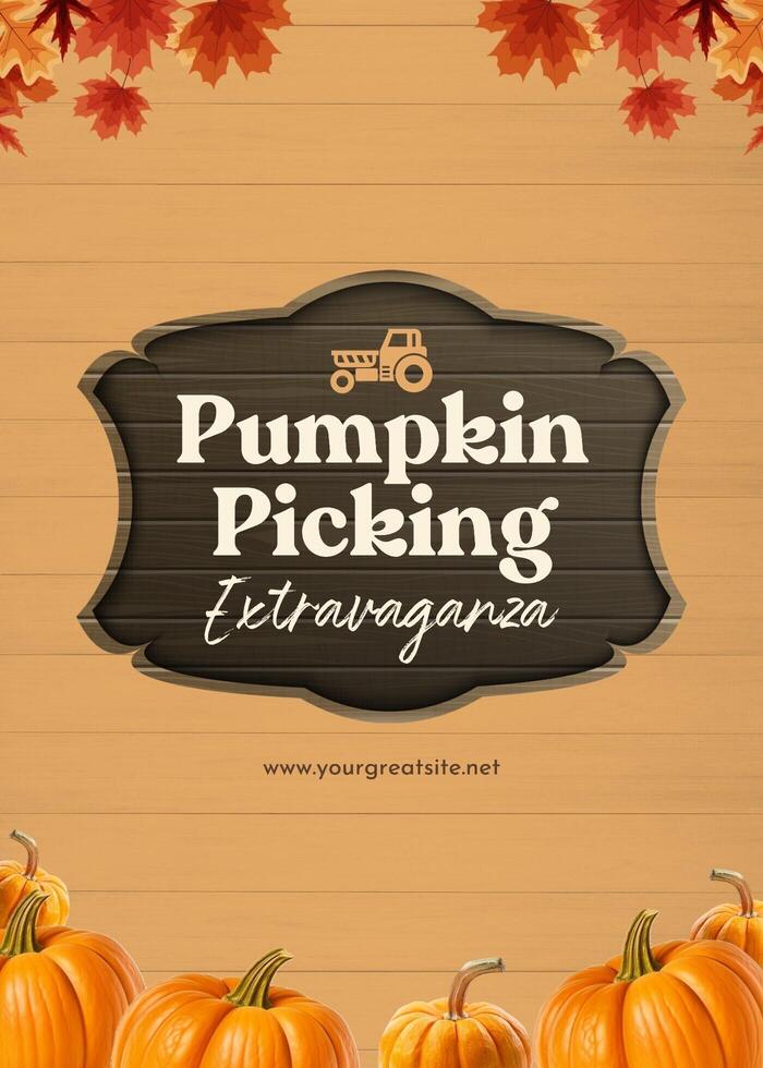 Pumpkin Picking Invitation template
