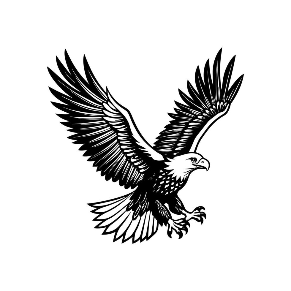 The Beauty of Bald Eagles in Art and Illustration vector