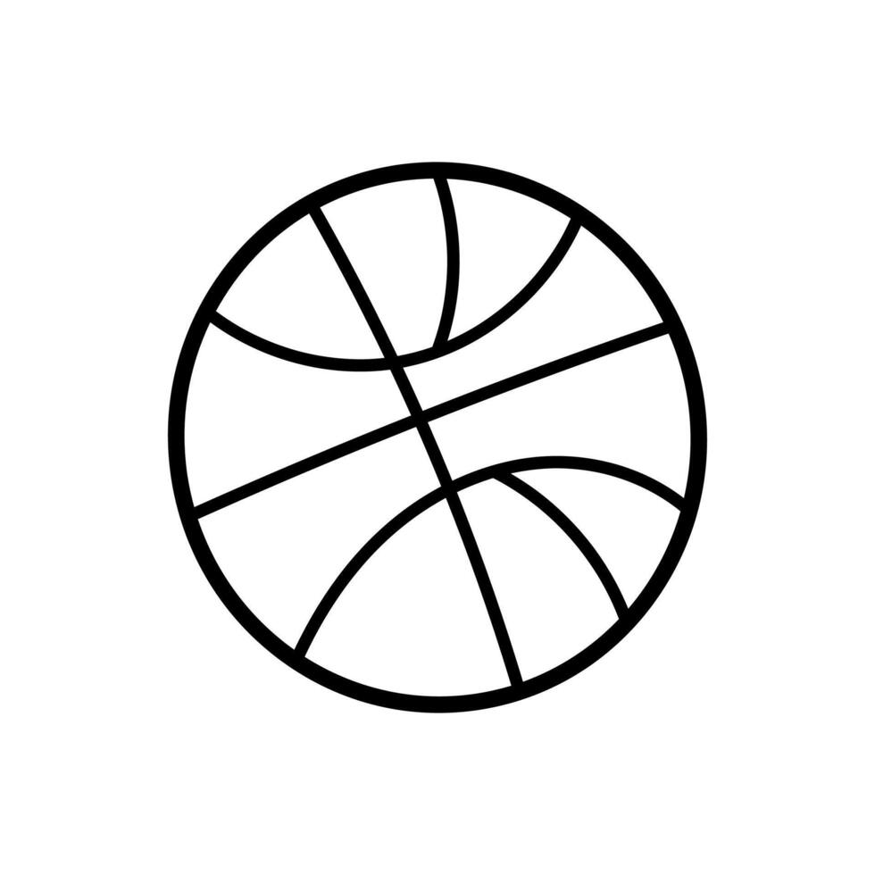 Basketball ball outline outline vector