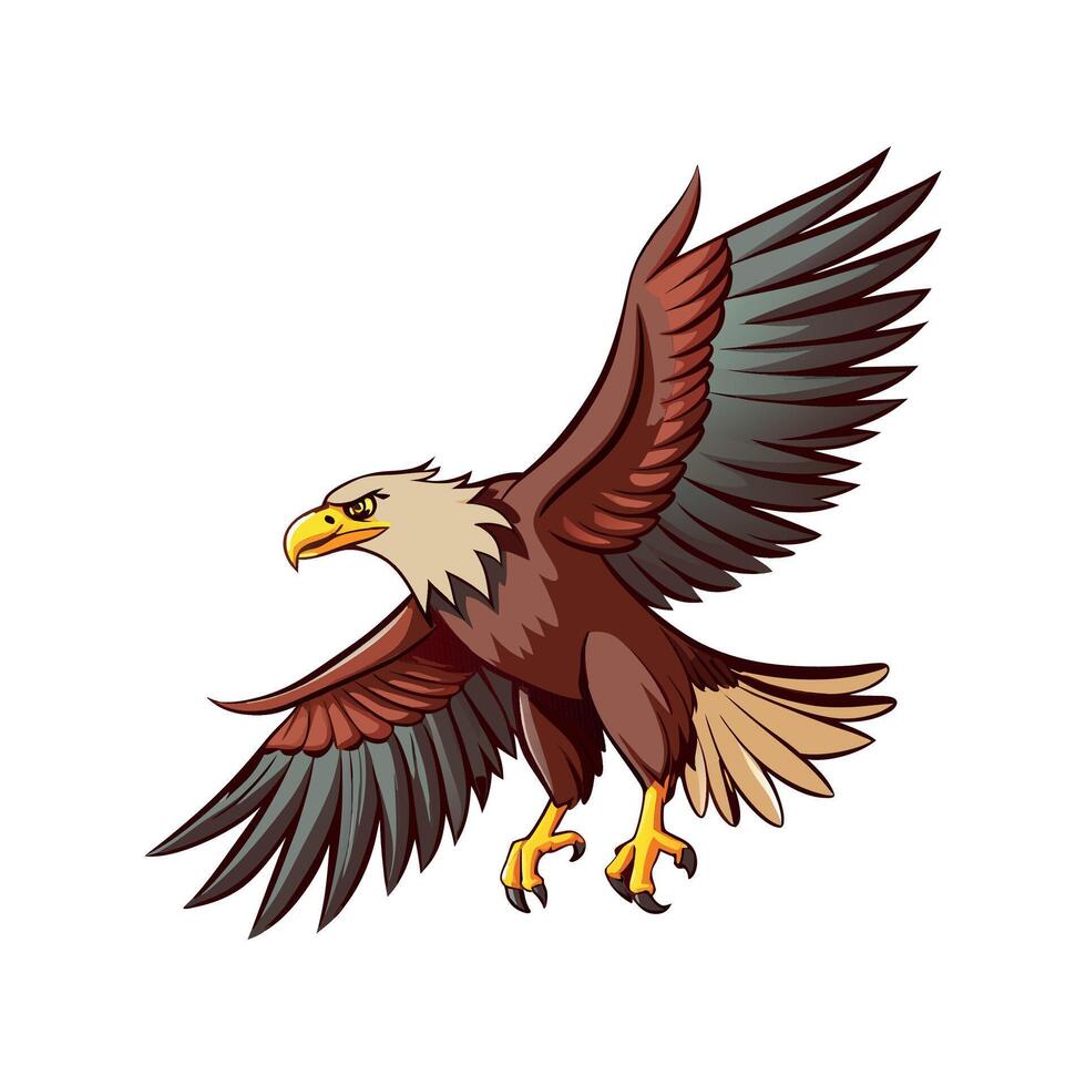 Artistic Depictions of the Bald Eagle vector