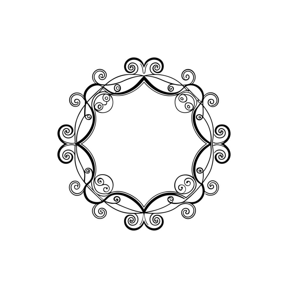 Baroque-Inspired Scrollwork Frame Elements vector