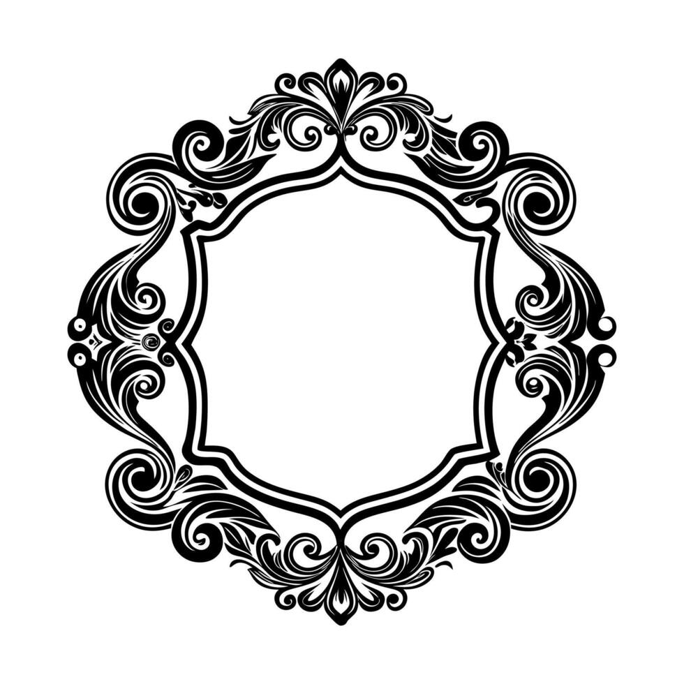 Ornate Scrollwork Frame Designs vector